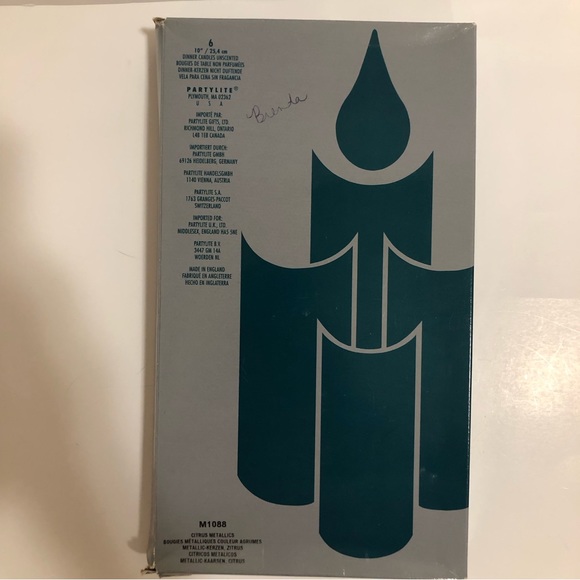 PartyLite 10” Unscented Candles (6) NWT - Picture 3 of 6